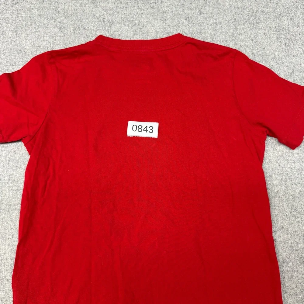 Nike | Graphic T-Shirt | Size M | Red | Metallic Logo Short Sleeve Crew Neck Tee